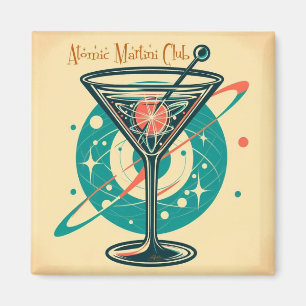 Atomarer Martini Club Weltraumzeitalter Magnet