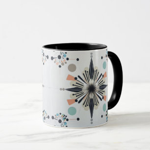 Atomarer Sternenexplosion Retro Mitte des 20. Jahr Tasse