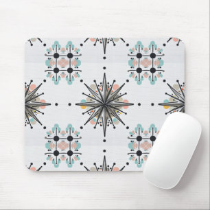 Atomarer Sternenexplosion Retro Mitte des Jahrhund Mousepad