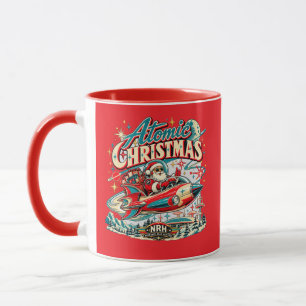 Atomarer Weihnachtsbecher – Retro Space Age Santa Tasse