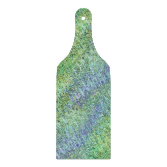 atomares Meerglas - Grüntöne und Blues: Schneidebrett (Vorderseite)