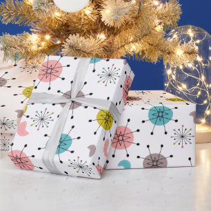 Atomares Retro-Sternenmuster Geschenkpapier