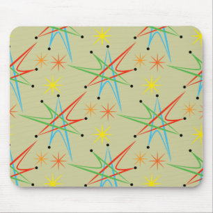 Atomares Sternenexplosions-Retro-Multifarben-Muste Mousepad