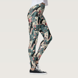 Atomarisches Retro-Adler-Geometrie-Design Leggings