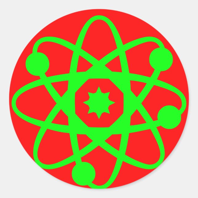 Atomaufkleber Runder Aufkleber (Vorderseite)
