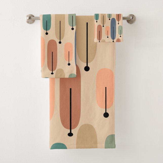 Atombäume Retro Badhandtuch Set (Insitu)