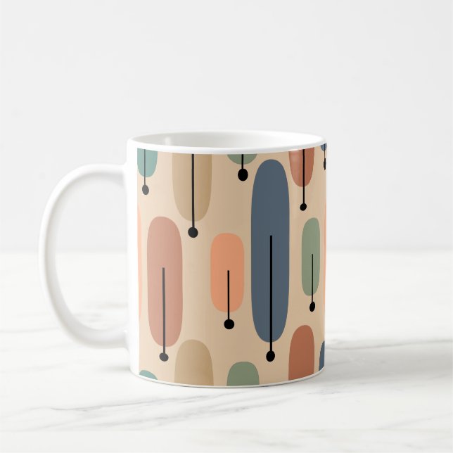 Atombäume Retro-Kaffee-Tasse Kaffeetasse (Links)