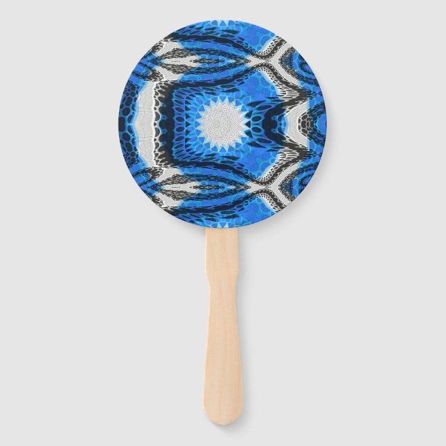 Atomblau Fächer (Vorderseite)