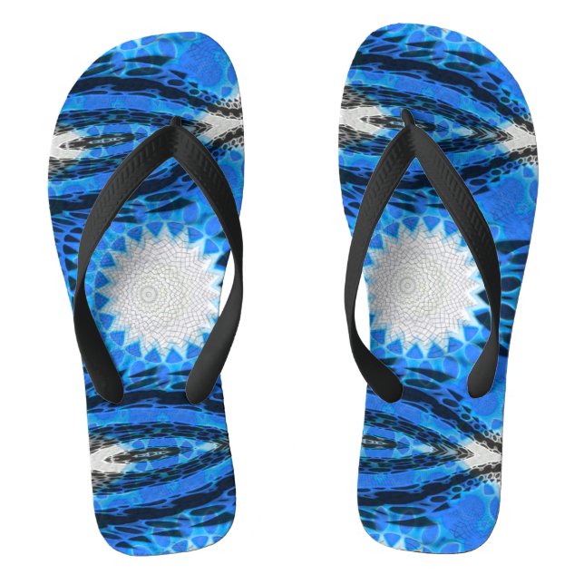 Atomblau Flip Flops (Fußbett)