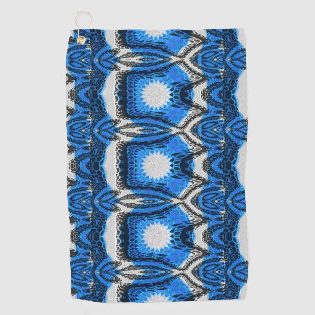 Atomblau Golfhandtuch (Vorderseite)