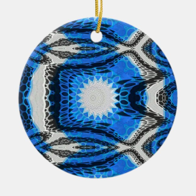 Atomblau Keramik Ornament (Vorne)