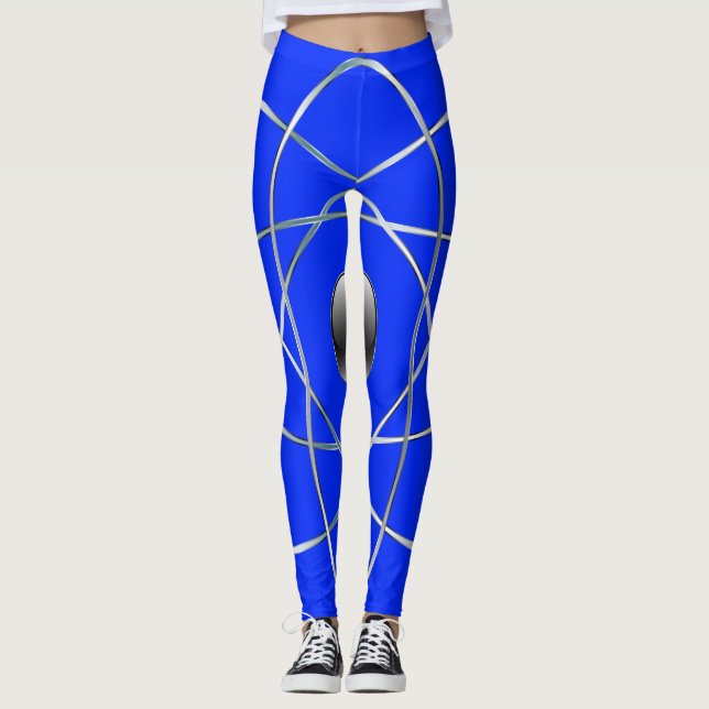 Atomblau-Leggings Leggings (Vorderseite)