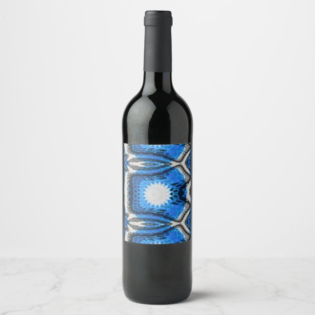 Atomblau Weinetikett (Vorderseite)