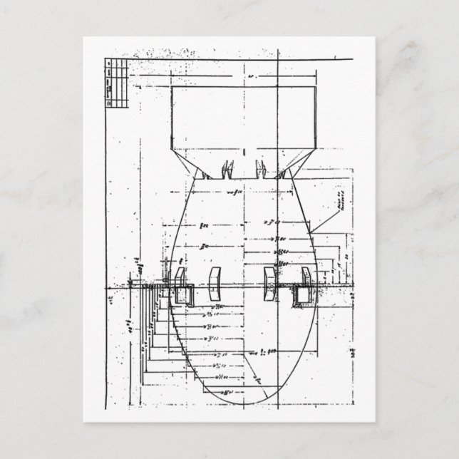 Atombombe Fat Man Postkarte (Vorderseite)