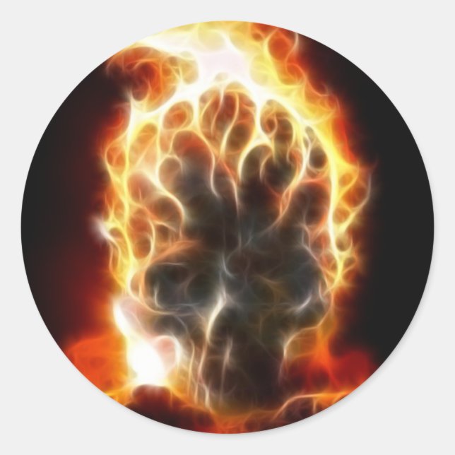 Atombombe Runder Aufkleber (Vorderseite)