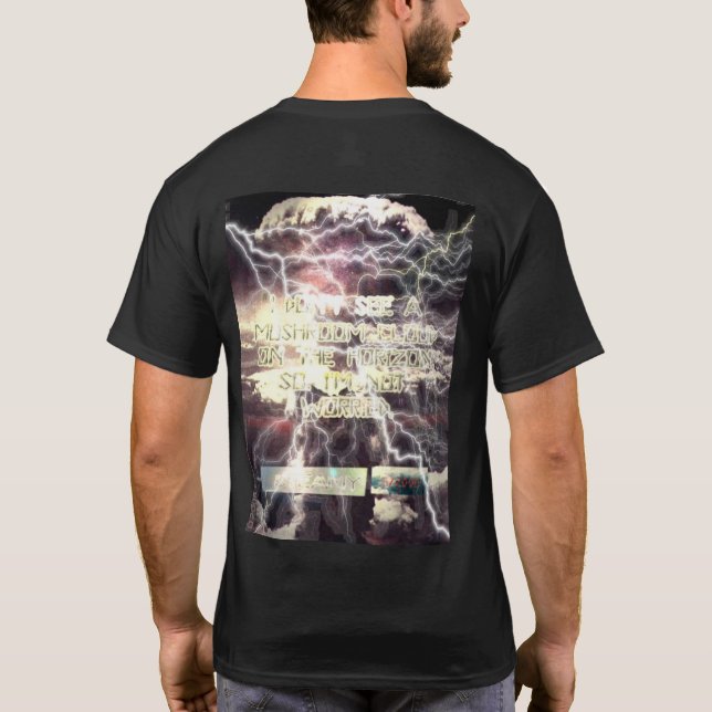 Atombombe-schwarzer T - Shirt zurück (Rückseite)