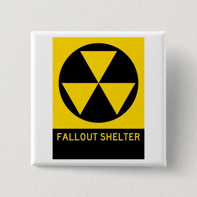 Atombunker-Landstraßen-Zeichen Button (Vorderseite)