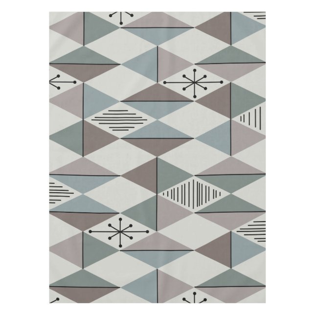 Atome Age Art Diamonds Sage Gray Tischdecke (Vorderseite)