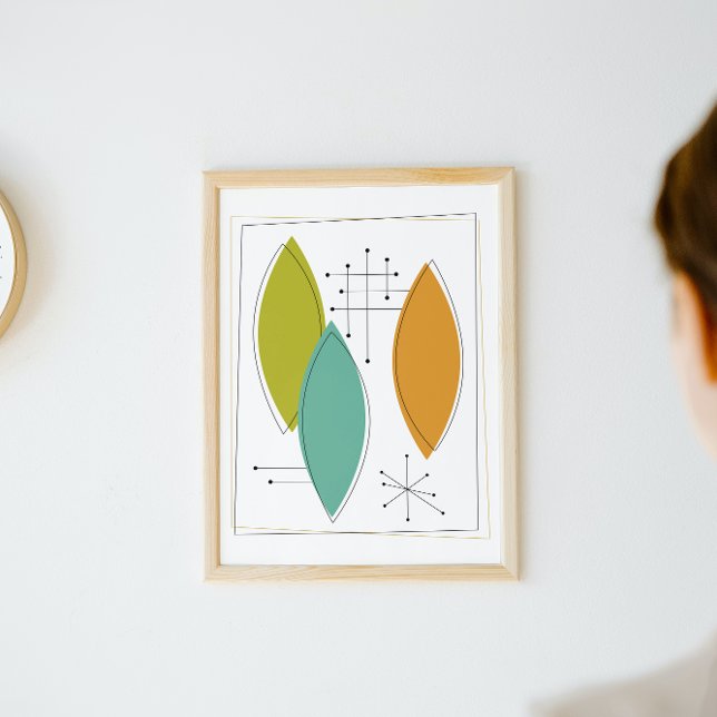 Atome Ornaments Mitte des Jahrhunderts Modernes Ku Poster (Von Creator hochgeladen)