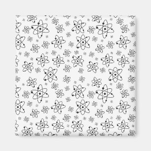 Atome Retro Atomalge Muster Magnet