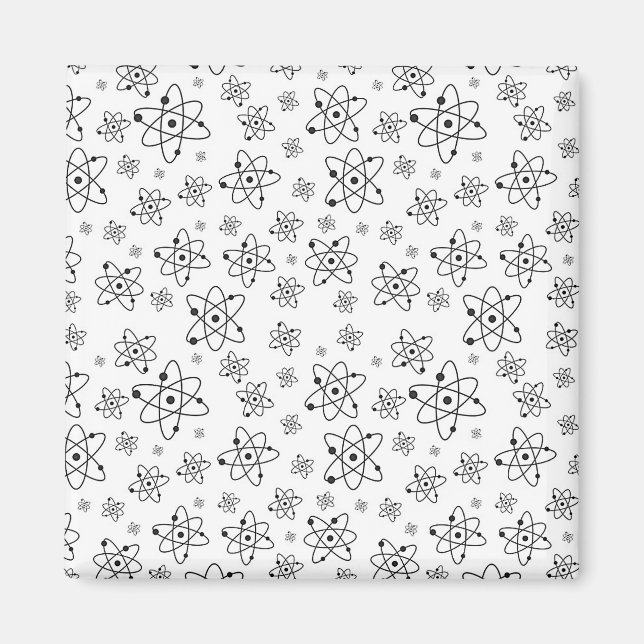 Atome Retro Atomalge Muster Magnet (Vorne)