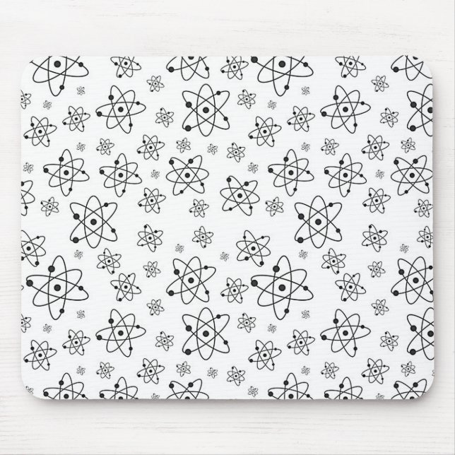 Atome Retro Atomalge Muster Mousepad (Vorne)