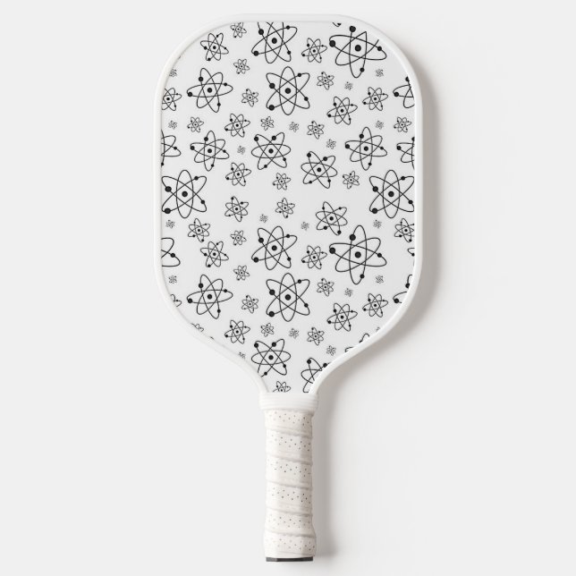 Atome Retro Atomalge Muster Pickleball Schläger (Vorderseite)