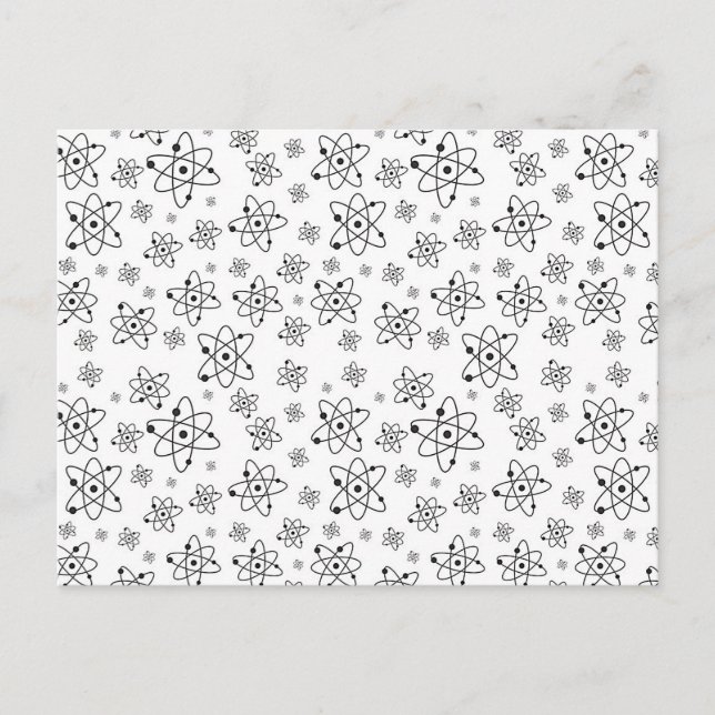 Atome Retro Atomalge Muster Postkarte (Vorderseite)
