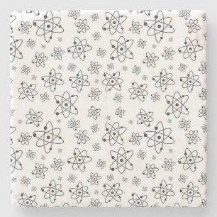 Atome Retro Atomalge Muster Steinuntersetzer