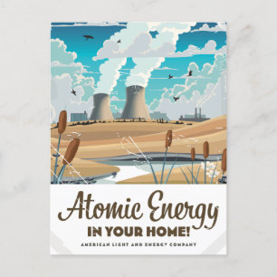 Atomenergie Kommerziell Ankündigungspostkarte