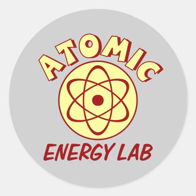 Atomenergie-Labrador Runder Aufkleber (Vorderseite)
