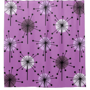 Atomera Sputnik Sternexplosion Blume Lila Lilac Duschvorhang