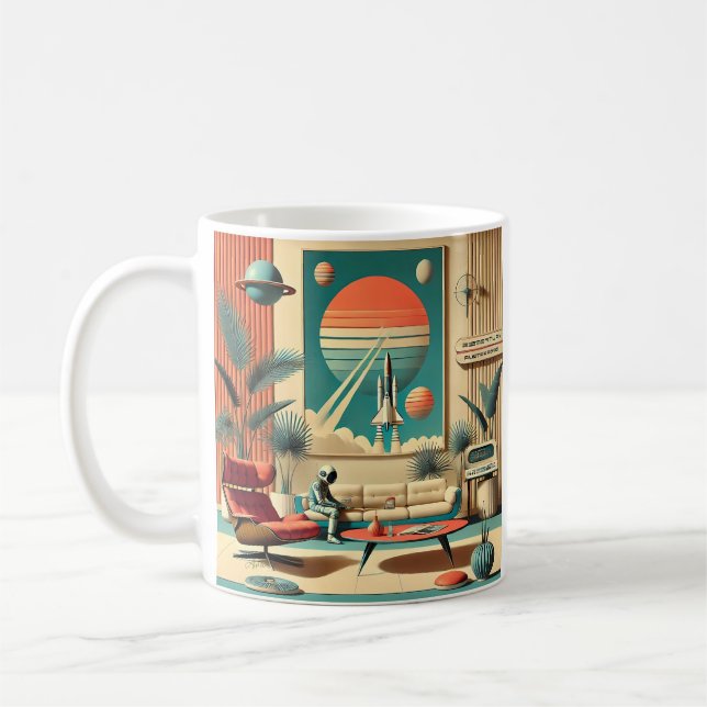 Atomfuturistic Florida Space Age Family Room Kaffeetasse (Links)
