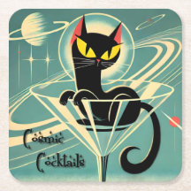 Atomfuturistic Space Age Black Cat Martini