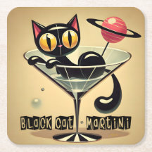 Atomfuturistic Space Age Black Cat Martini