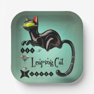 Atomfuturistic The Leaping Cat Lounge Pappteller