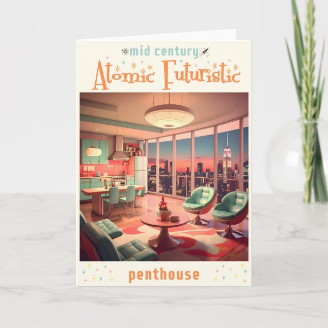 Atomfuturistische Penthouse Apartment Karte (Vorderseite)