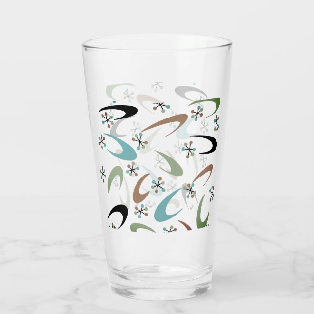 Atomglas aus der Mitte des Jahrhunderts Glas (Rückseite)
