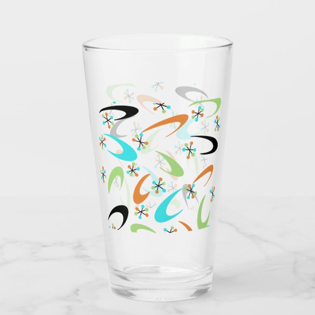 Atomglas aus der Mitte des Jahrhunderts Glas (Rückseite)