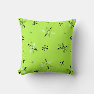 Atomic Age Starbursts Chartreuse Kissen