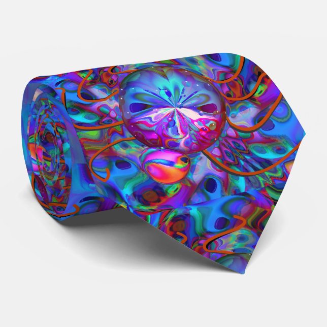 Atomic Bedbug Cool Trippy Modern Abstrakt Art Krawatte (Gerollt)