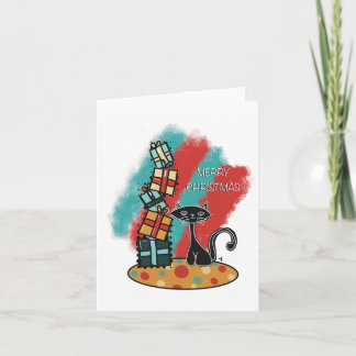 Atomic Cat mit Pressure Christmas Card Karte