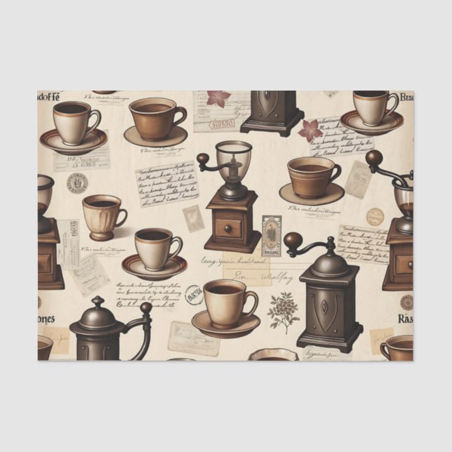 Atomic Coffee Vibes: Moderne Kaffee-Welt Mitte des Seidenpapier (Vorderseite)