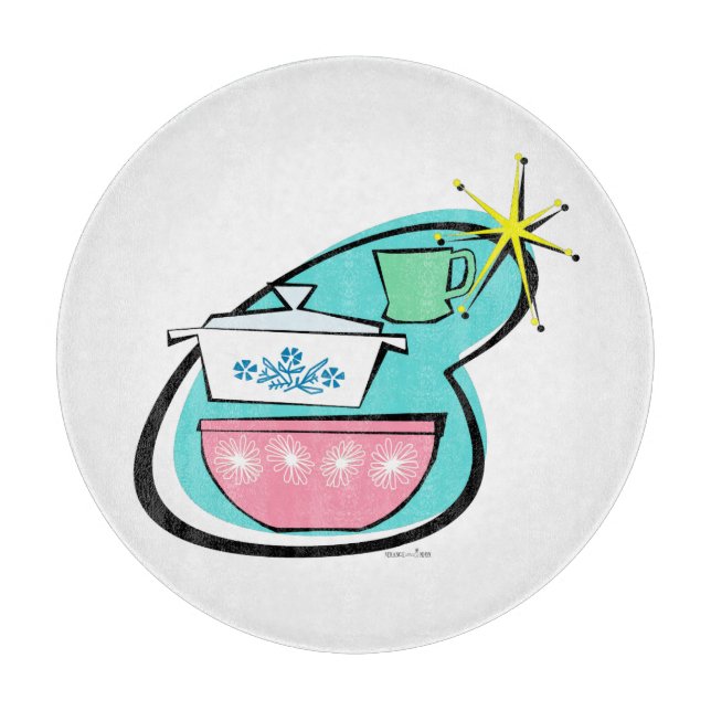 Atomic Cookware Design Cutting Board Schneidebrett (Vorderseite)