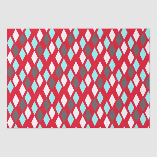 Atomic Diamonds aus der Mitte des Jahrhunderts auf Seidenpapier (Vorderseite)