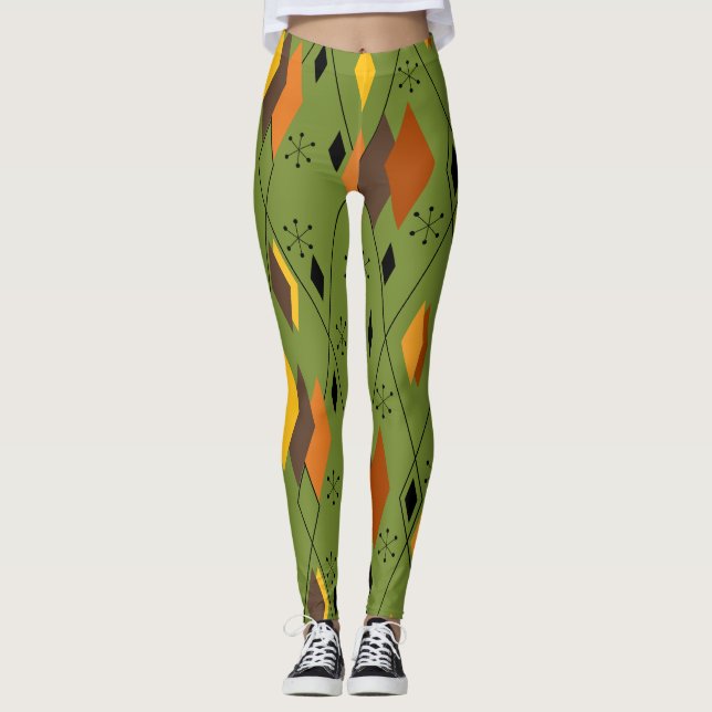 Atomic Diamonds der 70er Jahre Leggings (Vorderseite)