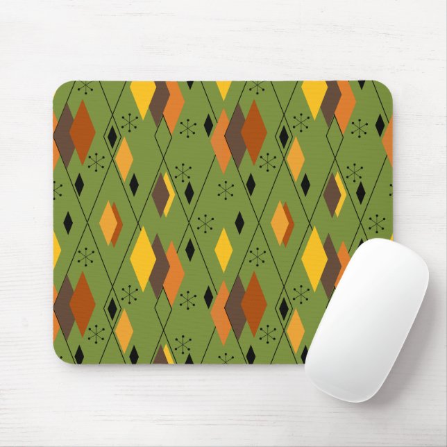 Atomic Diamonds der 70er Jahre Mousepad (Mit Mouse)