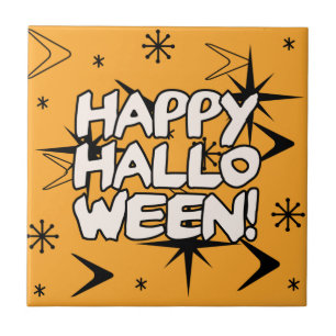 Atomic Era Frohes Halloween Fliese