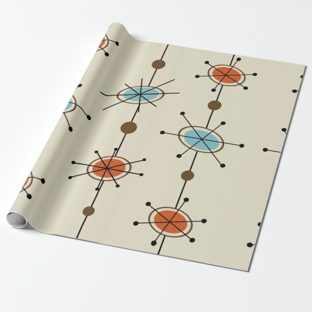 Atomic Era Geschenkpapier (Ungerollt)