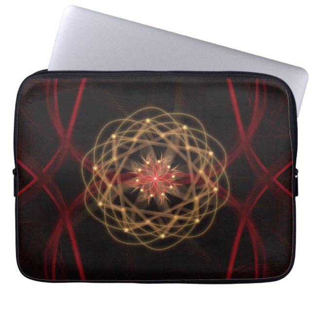 Atomic Fractal Burst Laptopschutzhülle (Vorderseite)
